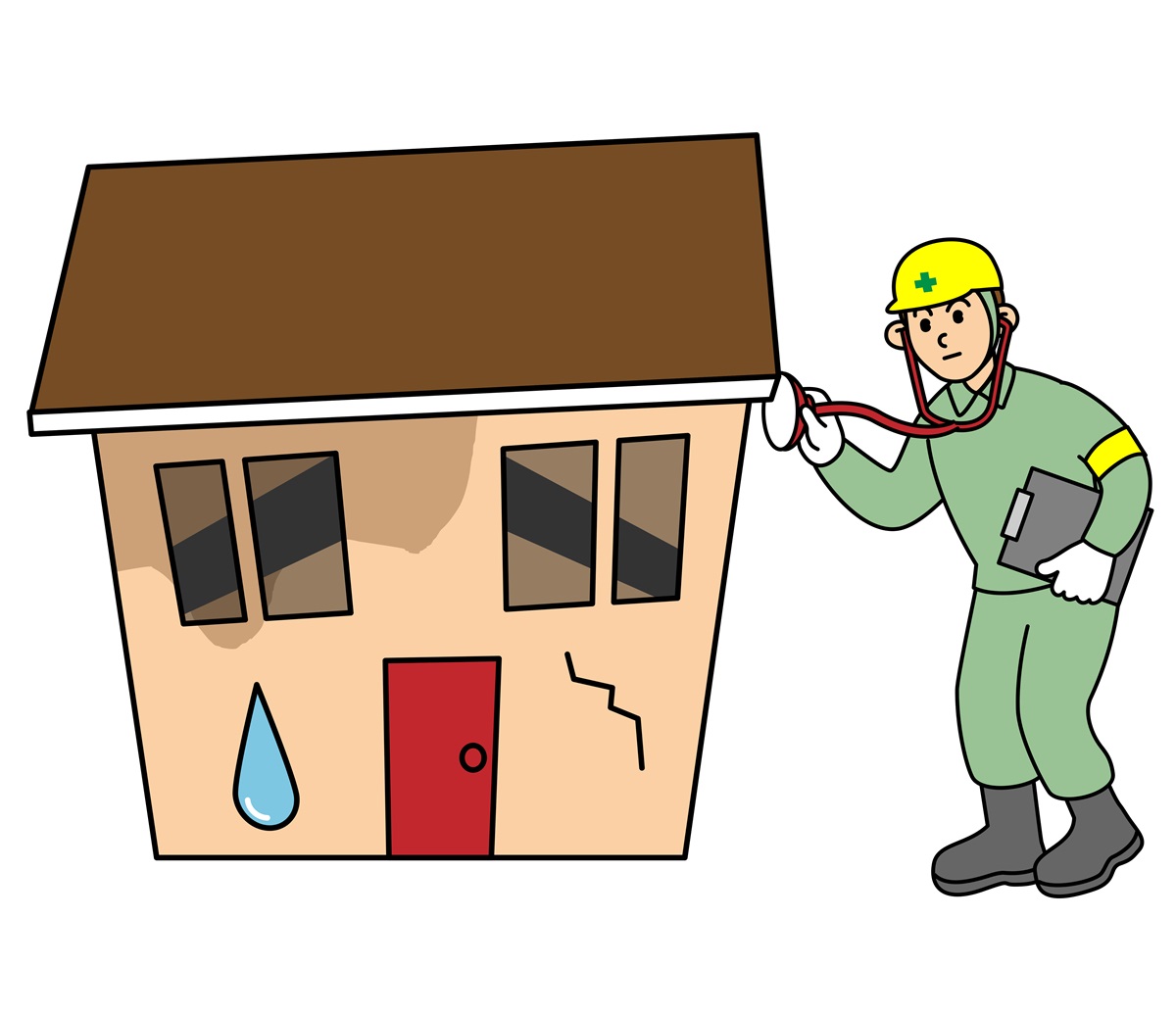 中古住宅の検査イラスト